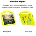 thumbnail image 3 of for iPad 10th Gen 10.9" 2022 A2757/A2777/A2696 Silicone Kids Friendly Shockproof Cute Case with Handle Grip, Heavy Duty Multiple Angles Kickstand Rugged Cover for iPad 10th Generation, Yellow, 3 of 8