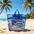 thumbnail image 5 of AUNVITO Mesh Net Beach Tote Bag, Large Capacity Ventilated Sand-Proof Shoulder Handbag for Summer Swimming Travel Outdoor, 1pc, 5 of 7