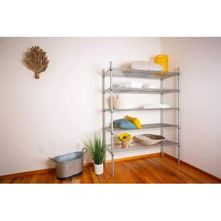 

14 Deep x 72 Wide x 54 High 5 Tier Gray Starter Shelving Unit