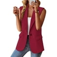 thumbnail image 2 of utcoco Women's Casual Business Sleeveless Blazer Vest with Pockets, 2 of 4