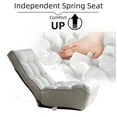 thumbnail image 4 of CJC Adjustable Floor Chair Folding Sofa Bed Chaise Lounge Sofa with 3 Reclining Position, Lazy Sofa Japanese Chair Tatami Balcony Reclining Chair for Reading Gaming Sleeping, 4 of 21