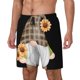 thumbnail image 1 of Fotbe Sunflower Gnomes 4 Traje de Baño para Hombre – Shorts de Natación de Secado Rápido con Forro y Bolsillos-3X-Large, 1 of 6