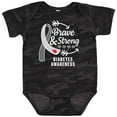 thumbnail image 3 of Inktastic Diabetes Awareness Brave and Strong Boys or Girls Baby Bodysuit, 3 of 5