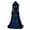 Blue, variant on Womens Renaissance Hooded Dress Elastic High Waist Flowy Long Sleeve Embroidered Big Hem Dresses Halloween, 5XL