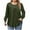 Army Green, variant on BLVB Women's Plus Size Long Sleeve Tunic Tops Pleated Crew Neck Shirts Casual Loose Blouse Fall Winter T-Shirt