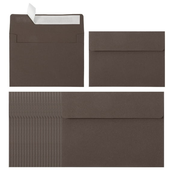 Uxcell 24ack A2 Envelopes, Self Seal Coffee Invitation Envelopes for Postcard Wedding Cards