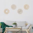 thumbnail image 2 of Mandala Wooden Wall Art Set of 4, Flower Blossom Abstract Oriental Look, Birch Wood Plywood Rustic Wall Art Accent for Hallway Bedroom Living Room and Offices, 11.4" X 11.4" X 0.1", by Ambesonne, 2 of 4