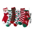 thumbnail image 3 of 1 Box Of 2 Pairs Of Christmas Stockings,christmas socks for kids,toddler christmas socks,Christmas Fuzzy Socks for Kids Plush Cartoon Non Slip Slipper Winter Warm Fleece Socks with Gift Box, 3 of 7