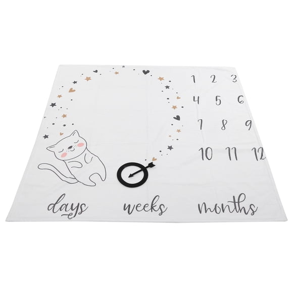 Manta con gráfico de crecimiento para bebés, manta con hitos del bebé, manta con fotos para bebés, manta mensual para bebés Características mejoradas