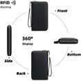 thumbnail image 2 of Kukuzhu Wallet for Women RFID Blocking Leather Credit Card Wallet Travel Passport Phone Purse with Removable Wrist Strap, 2 of 7
