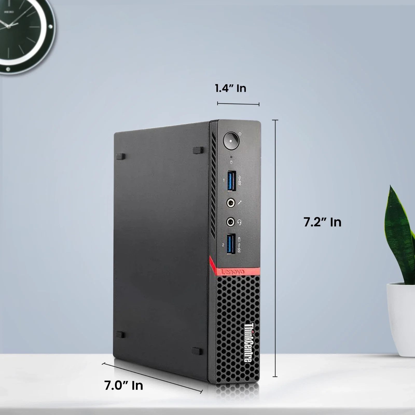 Restored Lenovo Mini Desktop PC - Intel Core i3-6th Gen (3.20 GHz) - 16GB DDR4 RAM, 256GB SSD - 22" LED Monitor- Wi-Fi, Keyboard & Mouse - Win 11 Pro (Refurbished)