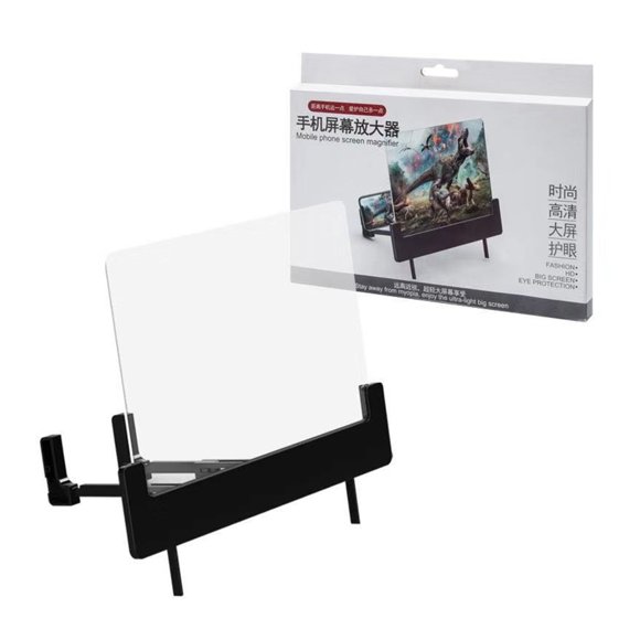 Lupa Para Pantalla De Teléfono Móvil Hd Portátil Plegable Con Soporte Ampliador
