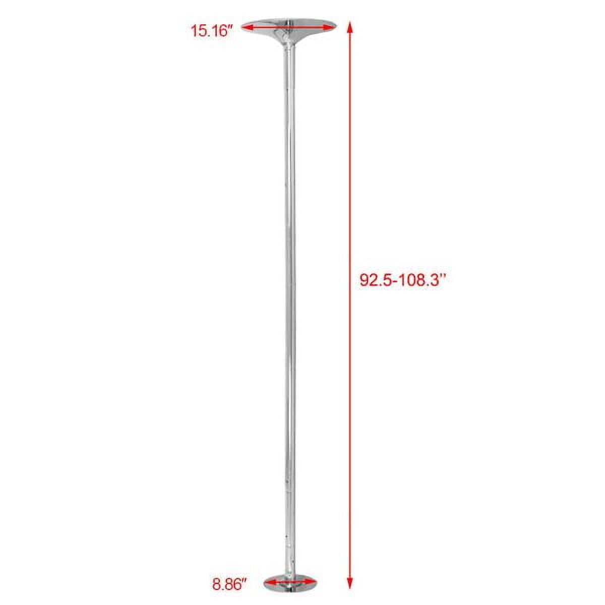 Portable Professional Dance Pole Stripper Exercise Pole Silver