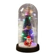 thumbnail image 1 of Binwennn Space Stuff for Kids Neon Animal Light Christmas Tree In Glass Dome Tabletop Christmas Tree Christmas Tree With Lights In Glass Dome For Xmas Home Indoor Room Christmas Decorations Desktop, 1 of 2