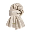 thumbnail image 4 of Bufanda larga y gruesa para hombre y mujer Fernando Beige 150 cm x 150 cm, 4 of 8