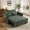 Green, variant on 53" Corduroy 3-in-1 Convertible Loveseat Sofa Bed with Pull-Out Sleeper, Adjustable Backrest, USB & Type-C Ports, Storage Pockets, Small Space 2-Seater Couch for Living Room, Bedroom, Apartment, Gray