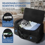 New York Xpress 36 Foldable Rolling Duffel Bag with Wheels, Durable Polyester Travel Bag, Black,Tb328