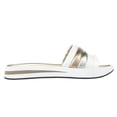thumbnail image 3 of Womens MICHAEL Michael Kors Conrad Slide Sandals, Pale Gold/White, 3 of 6