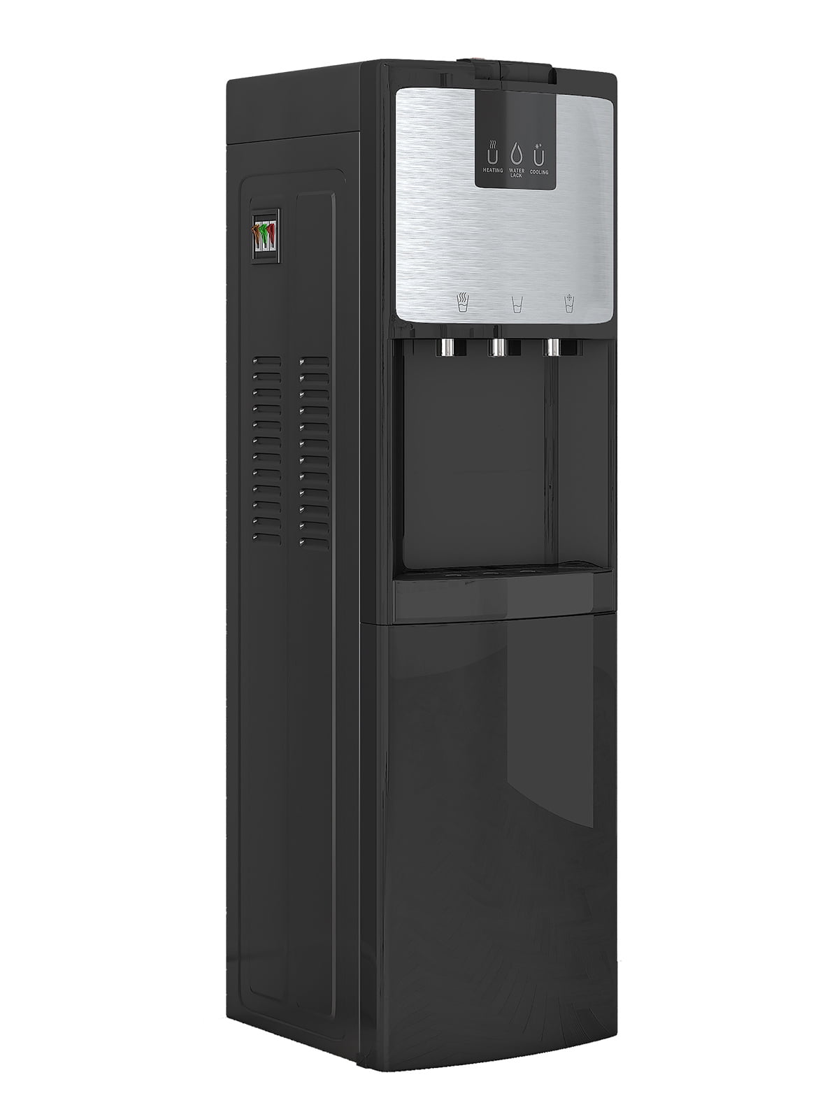 Muhub Bottom Loading Water Dispenser,Hot/Cold/Room Temperature,Holds 3 or 5 Gallon Bottle (Black)