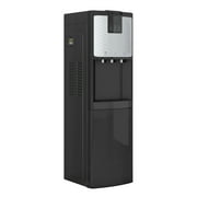 TABU Bottom Loading Water Dispenser,Hot/Cold/Room Temperature,Holds 3 or 5 Gallon Bottle, (Black)