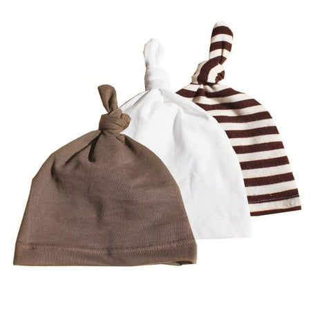 

BULLPIANO 3Pcs Baby Boys Girls Cotton Knotted Cap Newborn Infants Beanie Hats 0-12M 1-2T