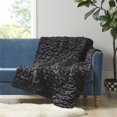thumbnail image 2 of Madison Park 100 Percent Polyester Solid Long Fur Throw in Black, 2 of 6