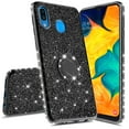 thumbnail image 3 of Compatible for Samsung Galaxy A20 Case, Galaxy A30 Case, SOGA Glitter Diamond Rhinestone TPU Phone Cover with Ring Stand and Lanyard Girls Women Cover (Black), 3 of 5