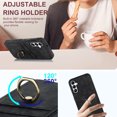 thumbnail image 5 of Fit for Samsung Galaxy S24 Plus Case Card Pocket 360° Rotatable Ring Holder Kickstand, Shockproof Drop Resistant PU Leather Soft TPU Back Protective Phone Case For Samsung Galaxy S24 Plus, Black, 5 of 9