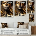 thumbnail image 4 of Designart Attractive Woman With Gold Butterflies II Canvas Wall Art, 4 of 5