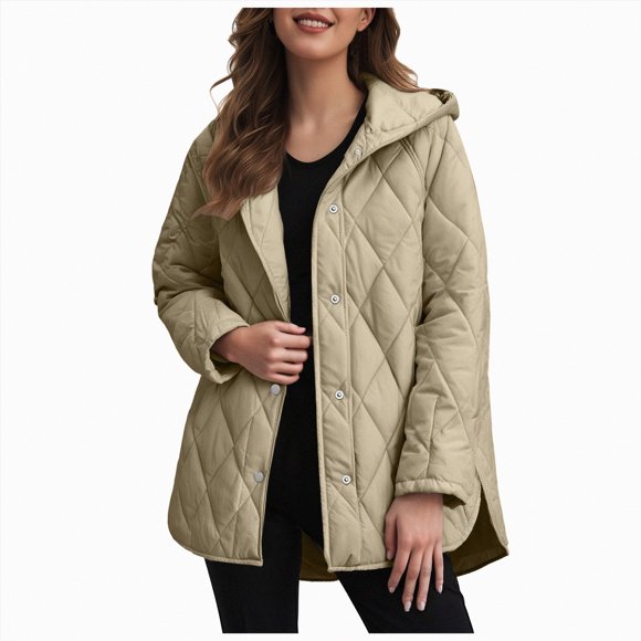 Splozh Light Jackets for Women Fashion Elegant Solid Color Jacket Women Coats Wool Blend Holiday Trench Coat Light Green,M