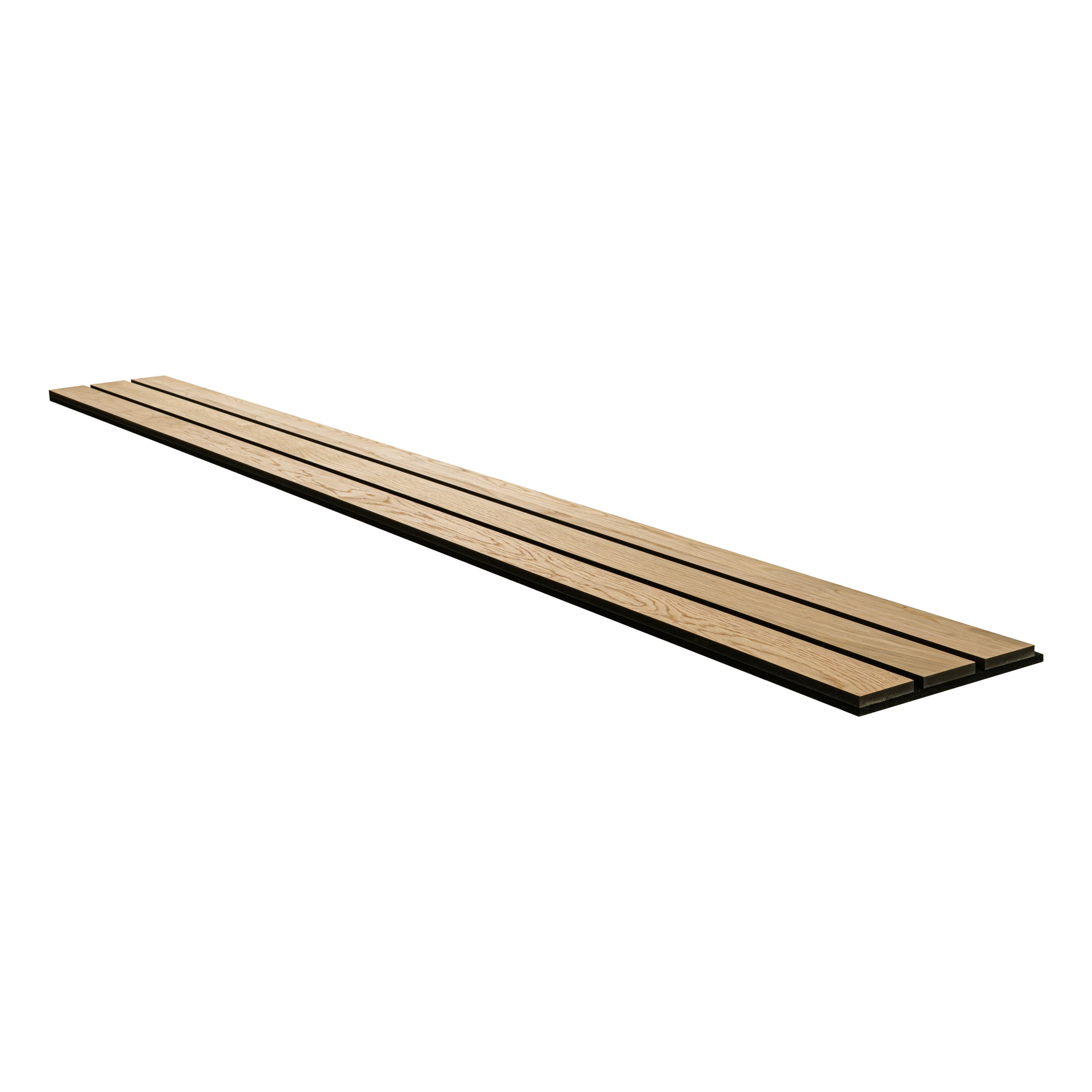 MSI 94.5 in. x 10.63 in. Natural 3D Fluted Wood Slat Acoustic Sound Absorbing Wall Paneling (Set Of 4)