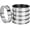Silver S 5pc, variant on 5pc Muffin Rings 4.13 Inch, Stainless Steel Crumpet Rings, Double Rolled Metal Rings Molds for Baking Cookie, Round Egg, Cake, Circles Tart Crust, Pancake, Hamurger Bun, Pastry Dessert Food