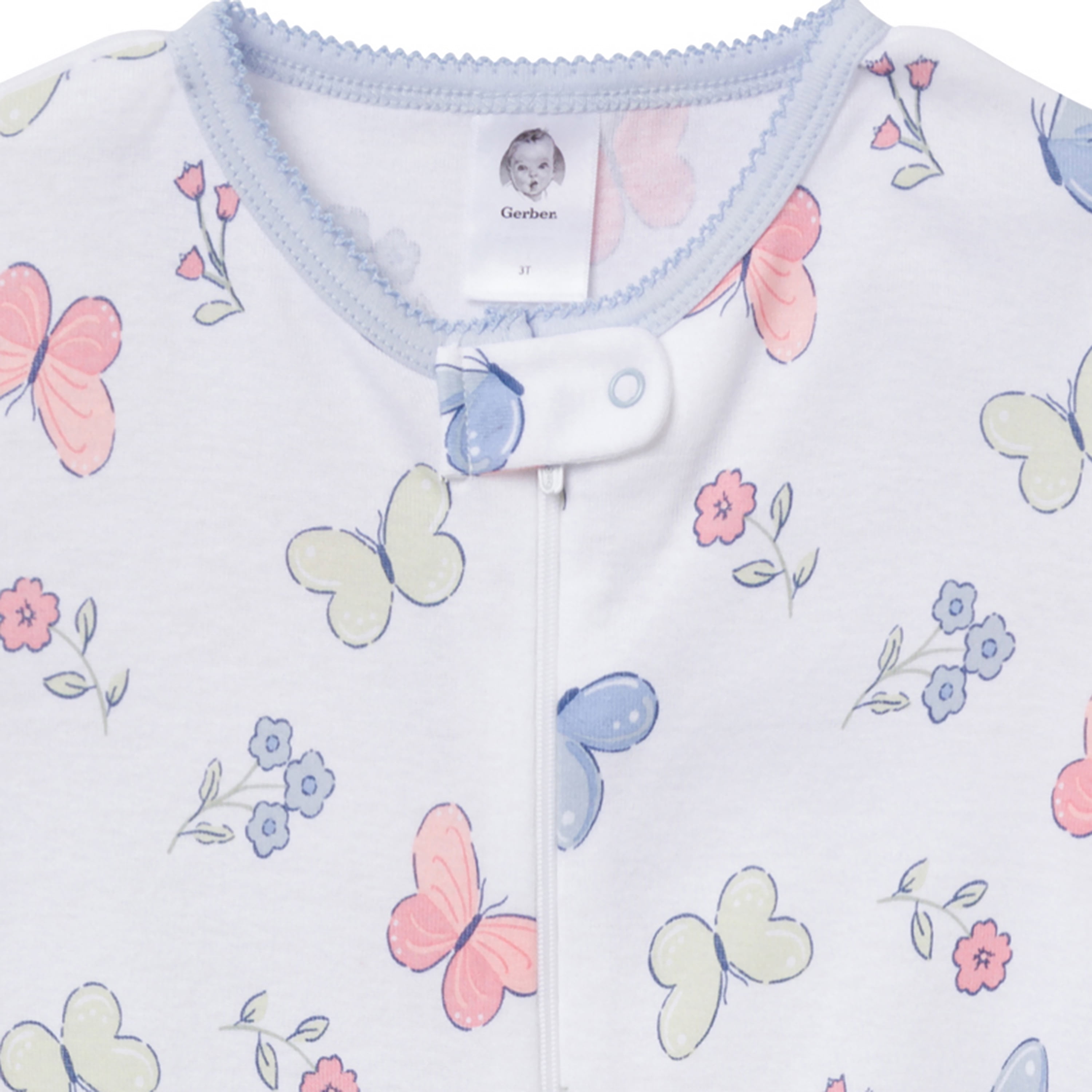 Gerber Gender Neutral Footed One-Piece Pajamas, 4-Pack, Sizes 0/3 Months - 5T