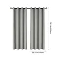thumbnail image 3 of Grommet Light Blocking Curtains Blackout Window Treatments Polyester Sun Blocking Drapes Thermal Insulated Soundproof Bedroom Living Room Curtain Panels Modern Home Decor Window Coverings, 3 of 5