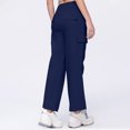 thumbnail image 4 of Ruimatai Womens Casual Drawstring Pants Wide Leg Workwear Long Pants Summer Comfortable Lightweight Polyester Streetwear Beach, 4 of 8
