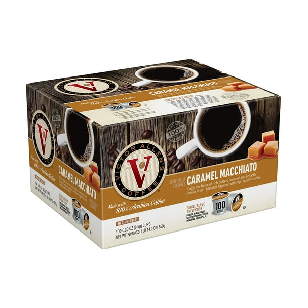 Victor Allen's Coffee K Cups, Caramel Macchiato Single Serve Medium