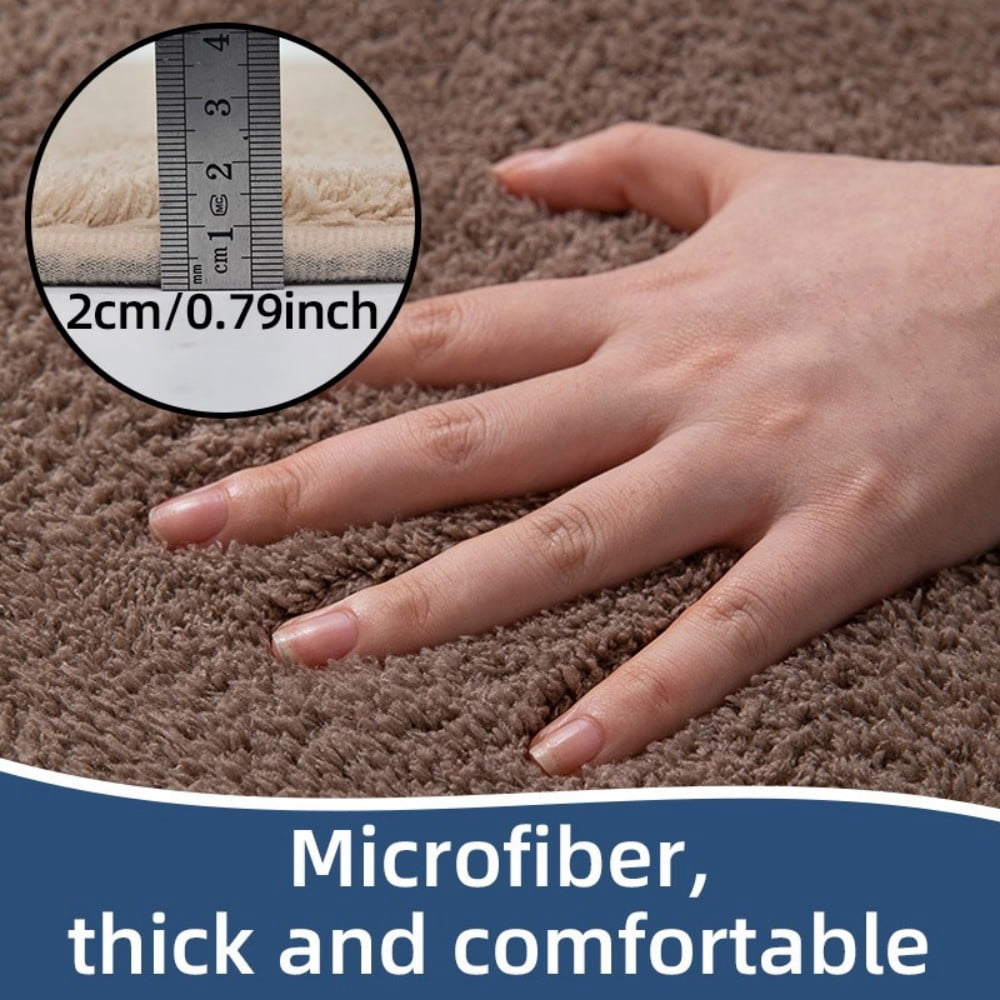 Bathroom Rug, Soft Absorbent Bathroom Mat and Bath Mat, Premium Microfiber Shag Bath Rug Machine Washable Blue,24" x 36"