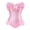 Pink, variant on Corset Top Bustier Lace up Plus Size Gothic Ladies Basques Halloween Women Black Pink 3XL