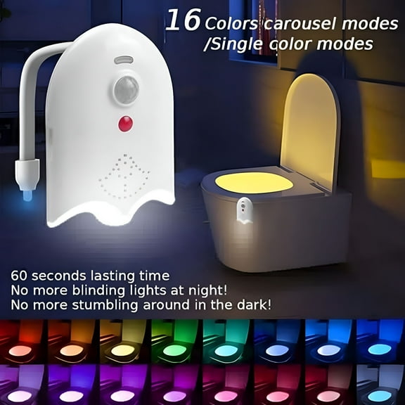 HIBIBUD 16 Colors Aroma Smart Sensor Toilet Light USB Rechargeable RGB Toilet Light Ambiance Light