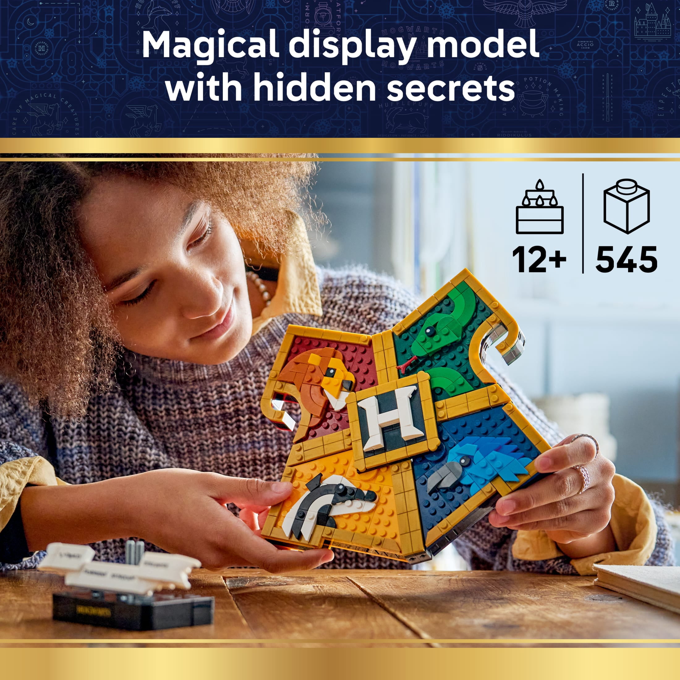 LEGO Harry Potter Hogwarts House Crest - Building Toy for Girls & Boys, Ages 12+ - Harry Potter Gift - Kids Bedroom, Desk or Bookshelf Decor - 76462