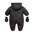 thumbnail image 3 of GYRATEDREAM Infant Baby Jumpsuit Outfit Toddler Snowsuit Winter Coat Fleece Hooded Romper Jumpsuit Boys Girls Onesie Warm Bodysuit for 6-24 Months, 3 of 4