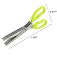 thumbnail image 4 of Multifunctional Muti Layers Stainless Steel Knives Multi Layers Scallion Cutter Herb Laver Spices Cutter Kitchen Scissors, 4 of 6