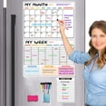 thumbnail image 4 of Lierteer Magnetic Dry Erase Monthly Weekly Calendar Kit Whiteboard for Refrigerator English version, 4 of 6