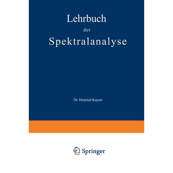 Lehrbuch Der Spektralanalyse, (Paperback)