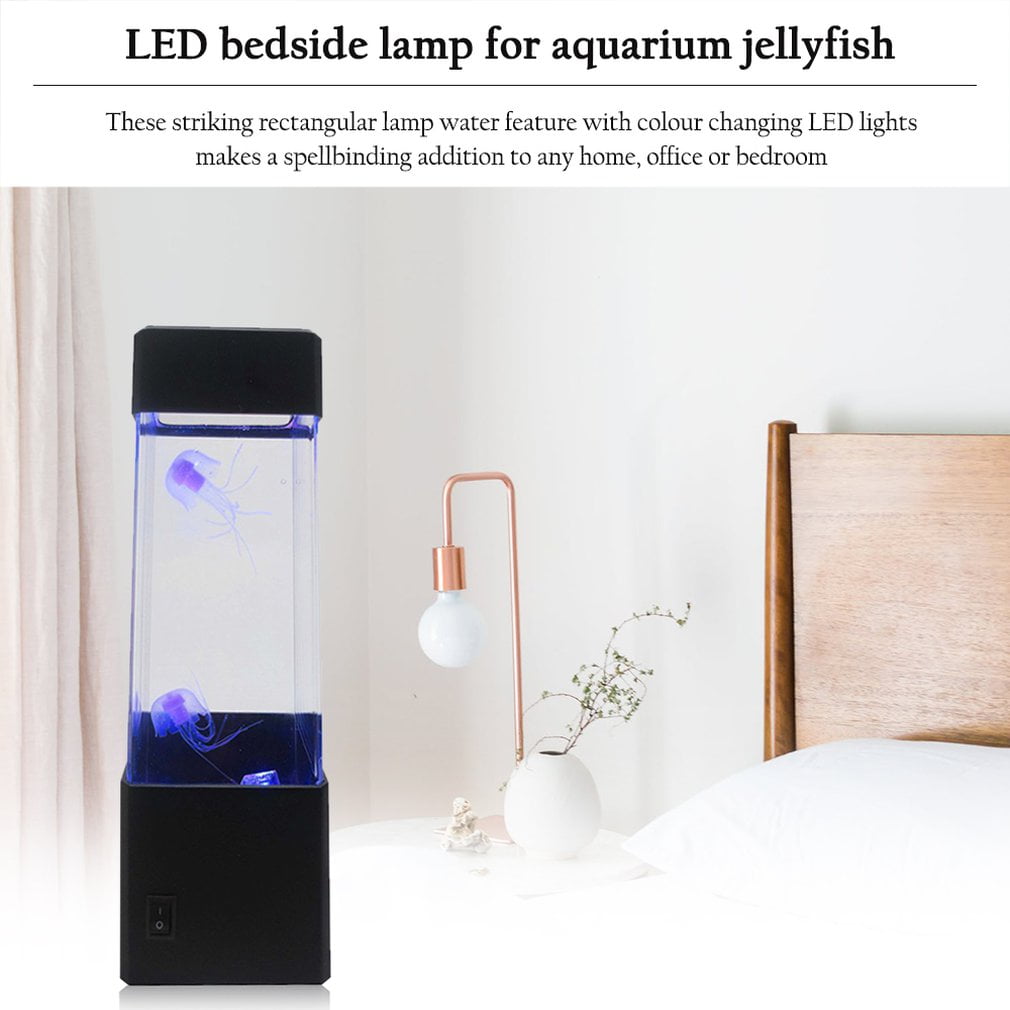 Jellyfish Water Ball Aquarium Tank LED Lights Lamp Relaxing Bedside Mood Light 