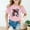 Pink, variant on Girls Tops Tees & Shirts Kid Girls Cute Graphic Print Round Neck Short Sleeve Tee Summer Casual Shirt Lightweight Everyday Wear