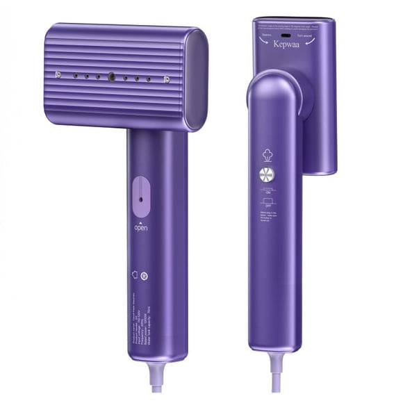 Vaporizador portátil de viaje para ropa – Vaporizador de mano para arrugas de ropa de tela, vaporizador giratorio de calentamiento rápido de 15 s, mini plancha de vapor ligera de 1200 W para el hogar,