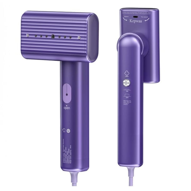 Vaporizador portátil de viaje para ropa – Vaporizador de mano para arrugas de ropa de tela, vaporizador giratorio de calentamiento rápido de 15 s, mini plancha de vapor ligera de 1200 W para el hogar,