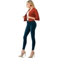 thumbnail image 4 of Cielo Women's 3/4 Sleeve Solid Open Front Cropped Bolero Shurug Light Cardigan, 4 of 5