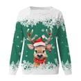 thumbnail image 4 of 2025 Femmes Automne et Hiver Couleur Manche Noël Flocon de Neige Imprimé Chandail de Noël Femmes Col Rond Épaule Long Décontracté Chandail Manches Sport Décontracté, 4 of 4
